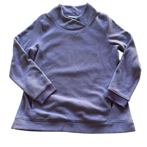 D&Co. Purple Textured Pullover with Pockets Sweater - Picture 1 of 6